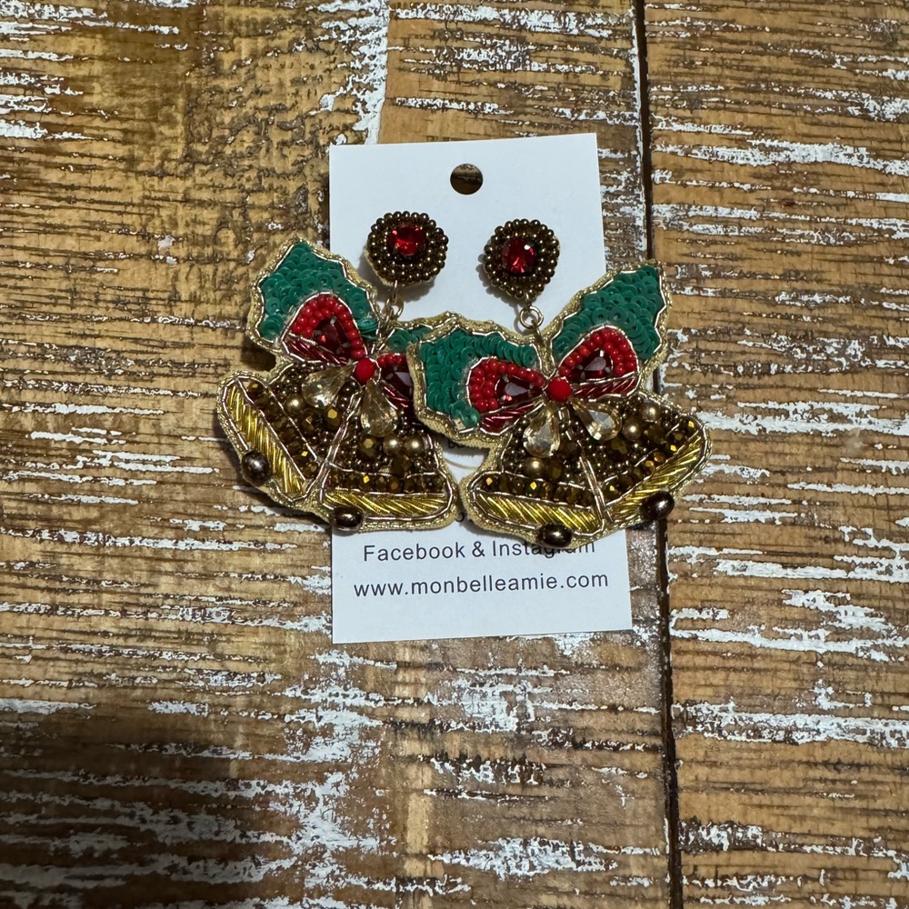 Mon Belle Amie Festive Bell Earrings